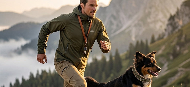 Hundehalsbänder und Leinen in Erdtönen aus der Adventure Line