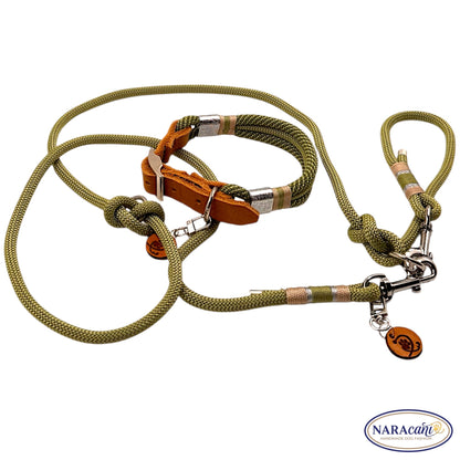 Sparset Safari Dream aus Halsband und Leine, silberfarbene Beschläge im Detail