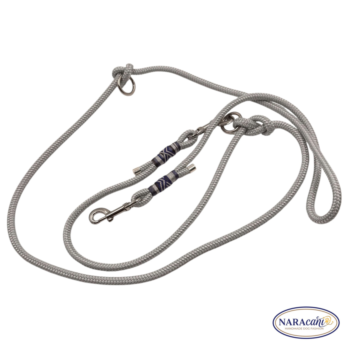 Sparset Strass Grau Silbergrau, Halsband und Multifunktionsleine im Set