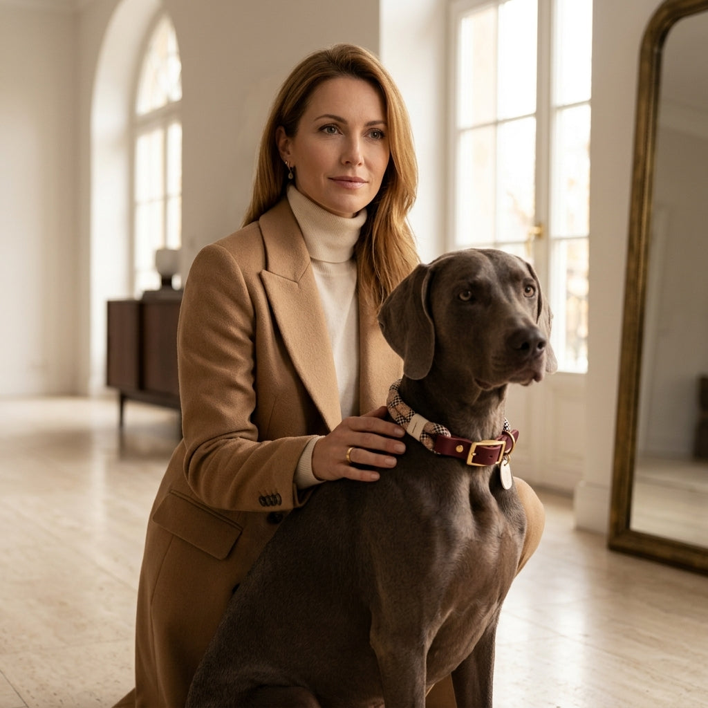 Hundehalsbänder und Leinen in ruhigen Farben aus der Kollektion Klassisch-Elegant