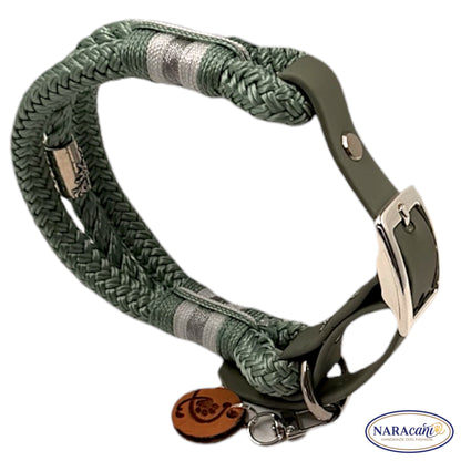 Tauhalsband Seegras mit O-Ring und dreifarbiger Takelung – NARAcani, Ansicht 6