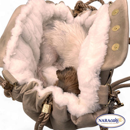 Hundetasche Lilly geöffnet, Blick in den gepolsterten Innenraum