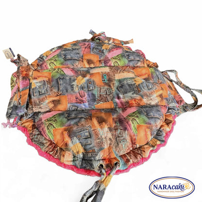 Hundetasche Teddy's Love als Kuschelbett aufgeklappt, Kunstfell sichtbar